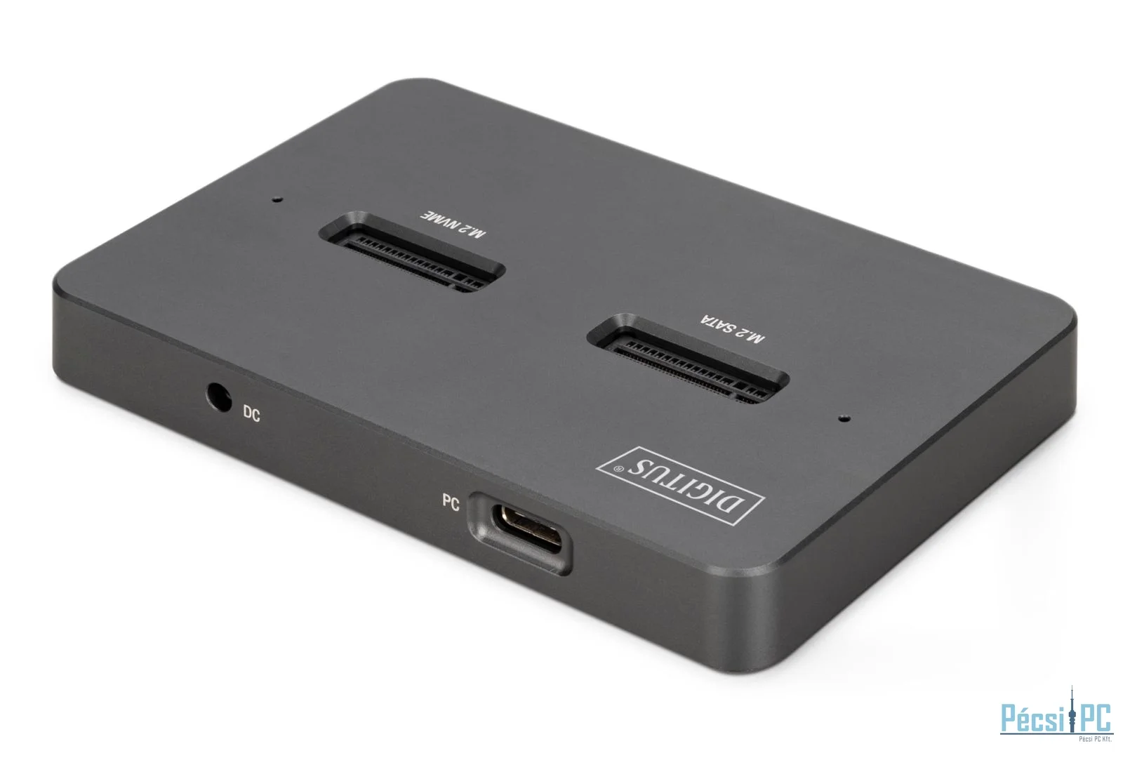 Digitus M.2 NVMe + M.2 SATA SSD Docking Station with SD Express Card Reader USB-C Black