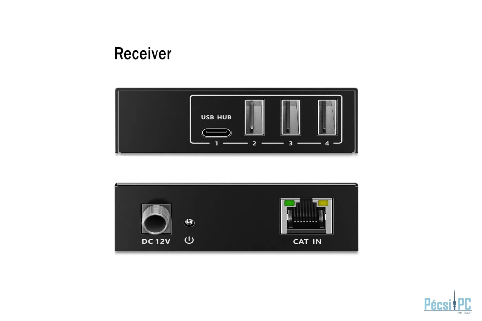Digitus USB3.2 Gen1 CAT Extender 5Gbps 4ports: 3x USB-A / 1x USB-C 100m