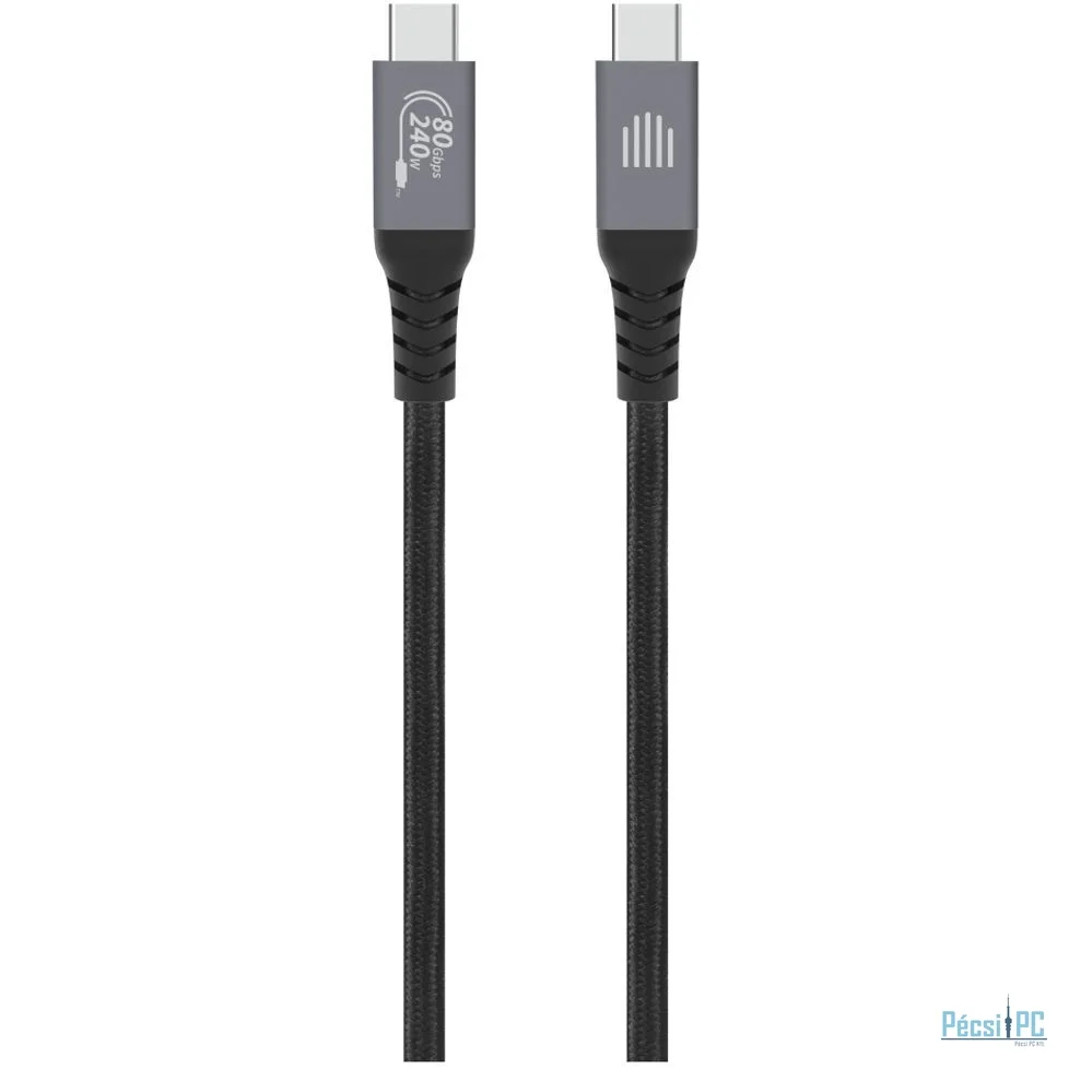 Dviced USB4 Braided Cable (Thunderbolt compatible) 1m Black