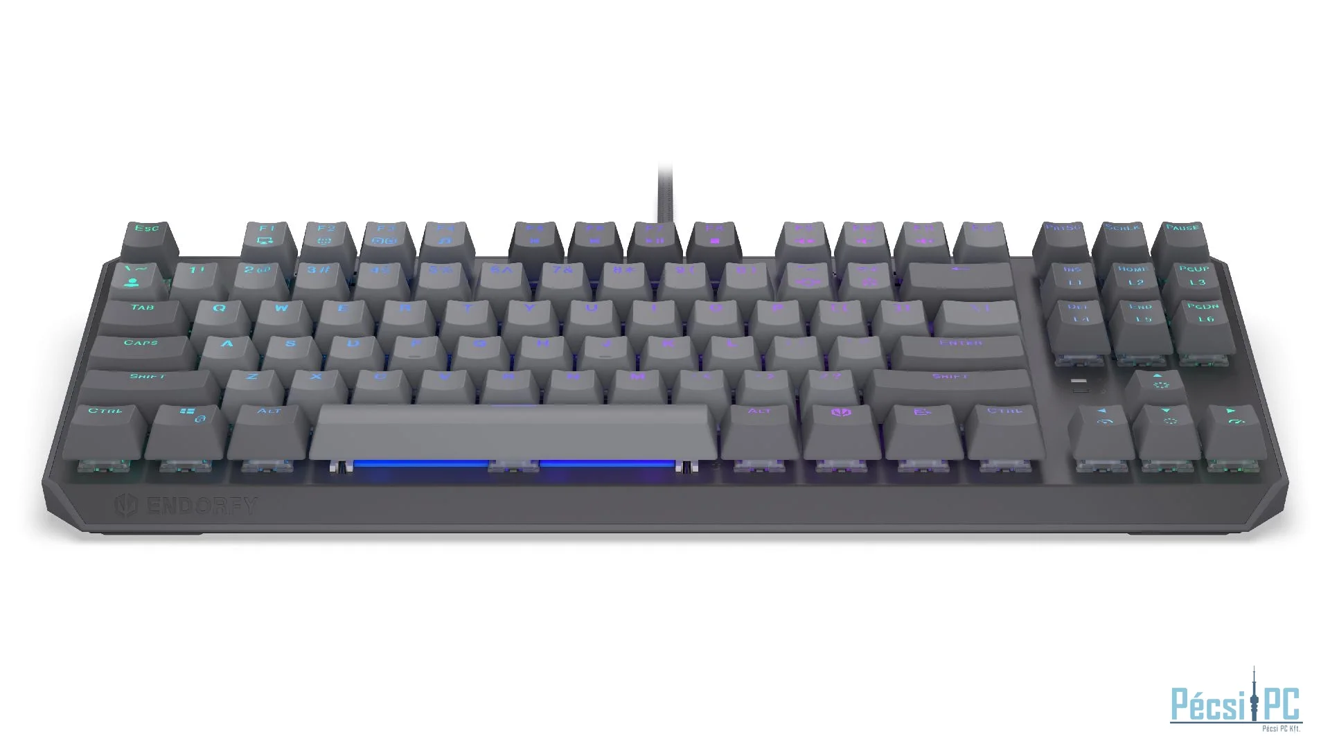 Endorfy Thock V2 TKL Red Switch Mechanical Keyboard Grey US