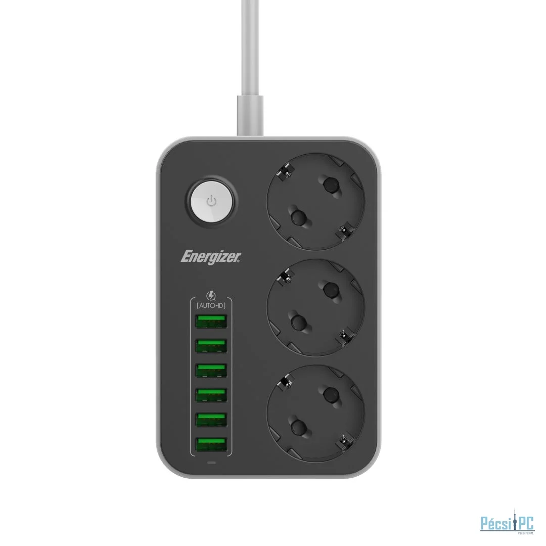 Energizer EPB2500W00EU Hálózati Elosztó Kapcsolóval 3DIN 2m White