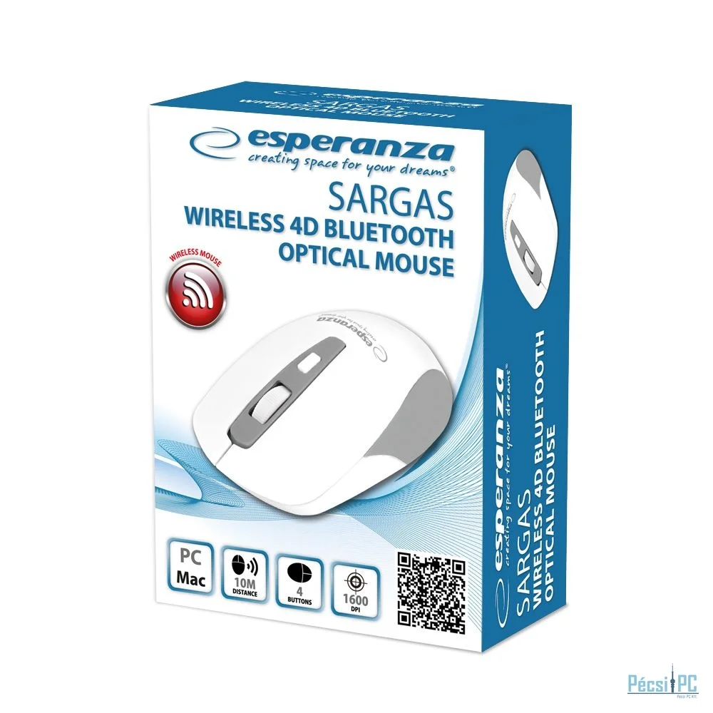 Esperanza EM130W Sargas Bluetooth Mouse White
