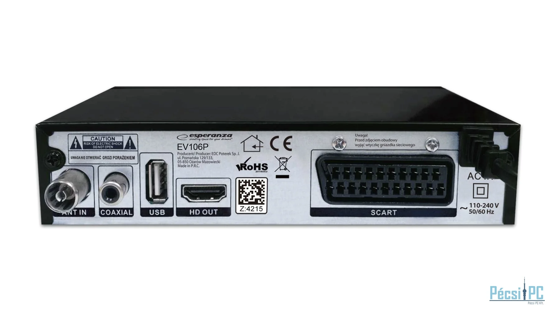 Esperanza EV106P DVB-T/T2 digital terrestrial TV decoder