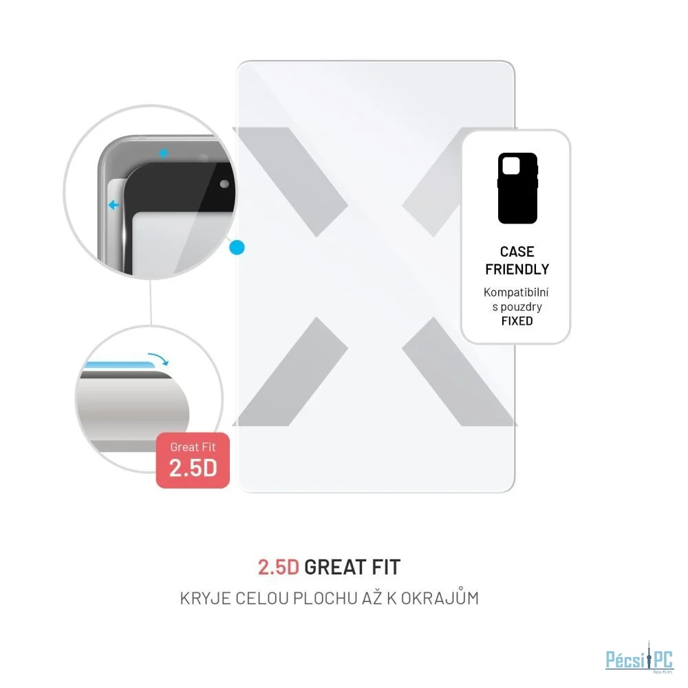 FIXED 2,5D edzett üveg Samsung Galaxy Tab S11/S10lite/S10FE/S9/S9 FE/S8 készülékekhez