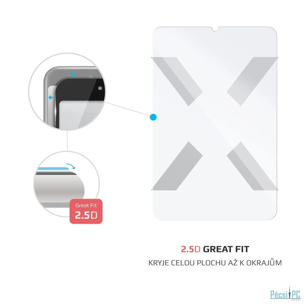 FIXED 2,5D fólia Honor Pad 10 készülékhez, átlátszó