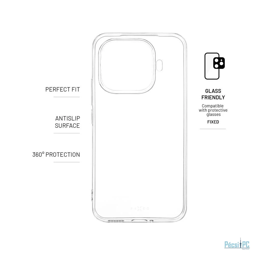 FIXED TPU gél tok Xiaomi 15T Pro készülékhez, átlátszó