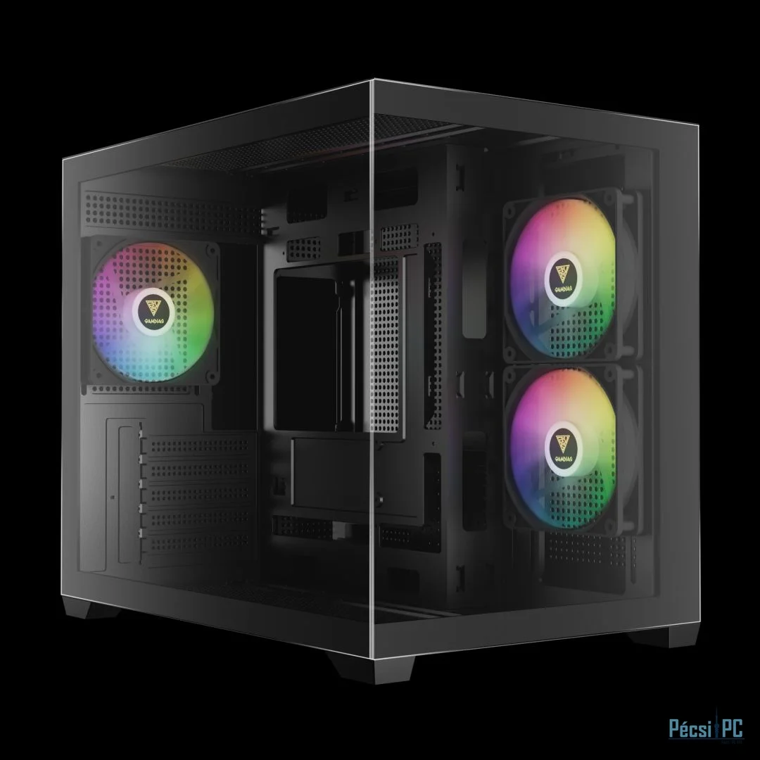 Gamdias Aura GC10M V2 ARGB Tempered Glass Black