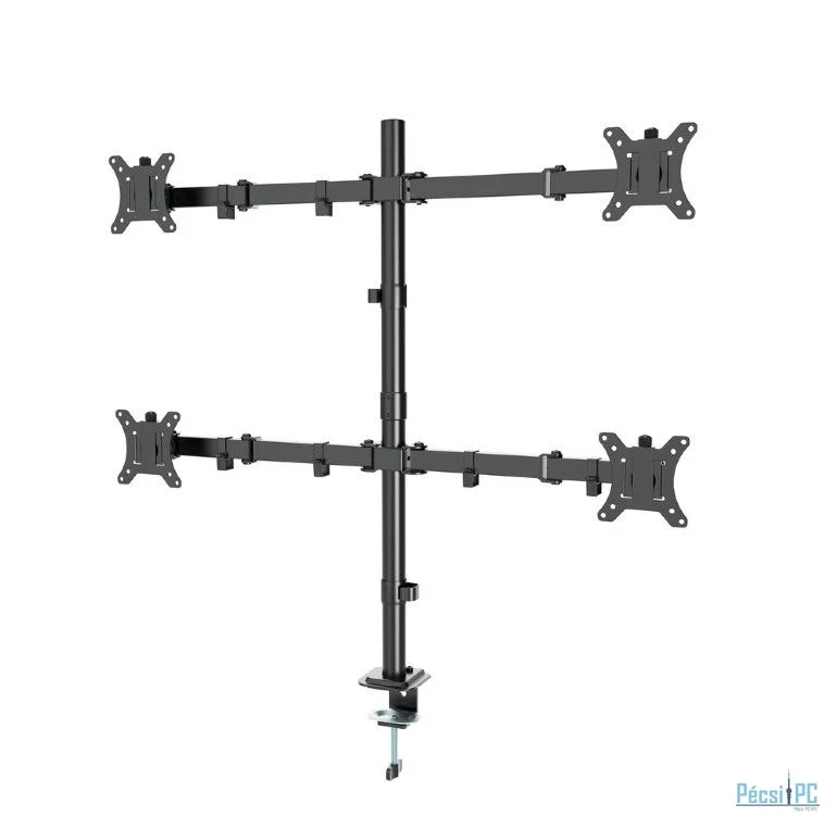 Gembird Állítható asztali 4 kijelzőtartó kar (forgatható, dönthető, forgatható) 13