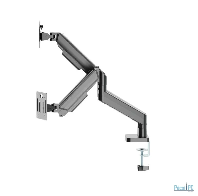 Gembird Desk mounted adjustable double monitor arm 17
