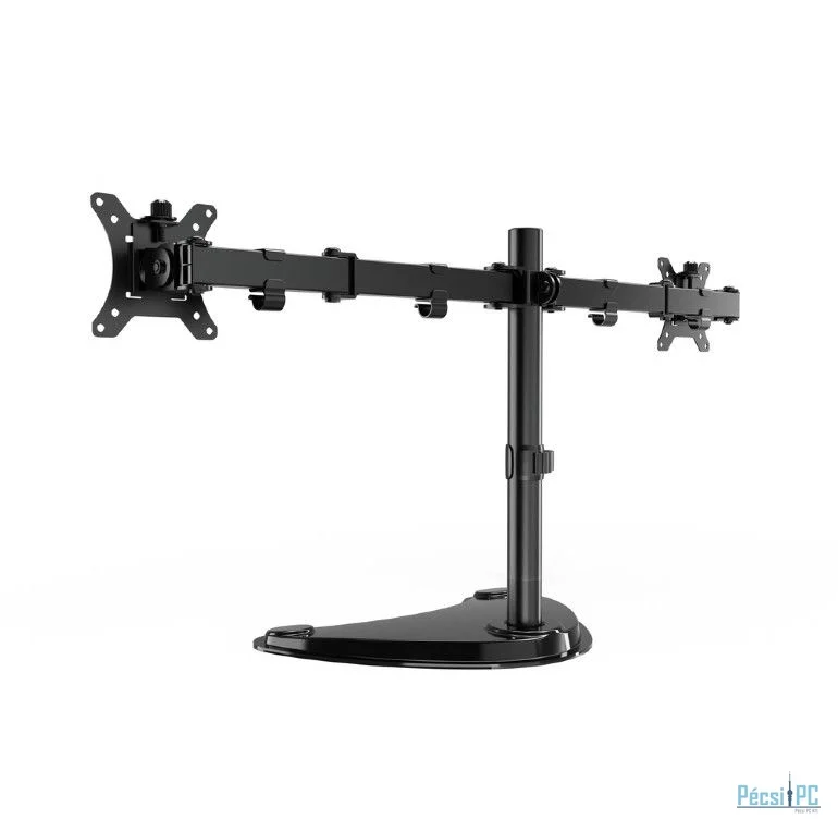 Gembird Dual monitor desk stand 13”-32” Black
