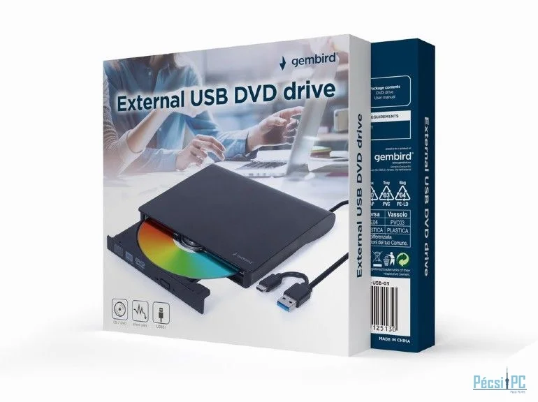 Gembird DVD-USB-031 Slim DVD-Writer Black BOX
