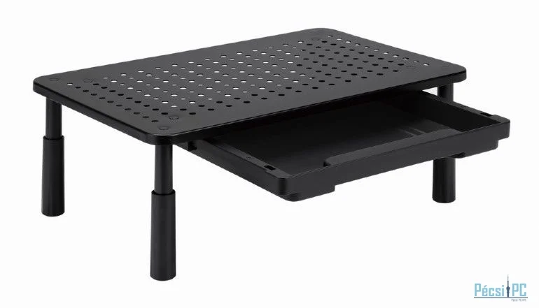 Gembird MS-TABLE-D-01 Adjustable monitor stand with drawer