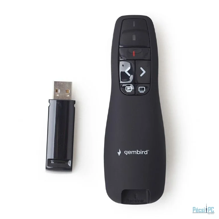 Gembird WP-L-12 Wireless Presenter Red Laser Black