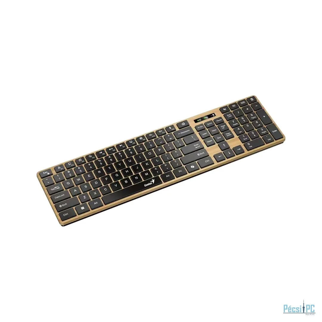 Genius SlimStar 7250BT Copilot Wireless Bluetooth Business Keyboard Pine Wood HU