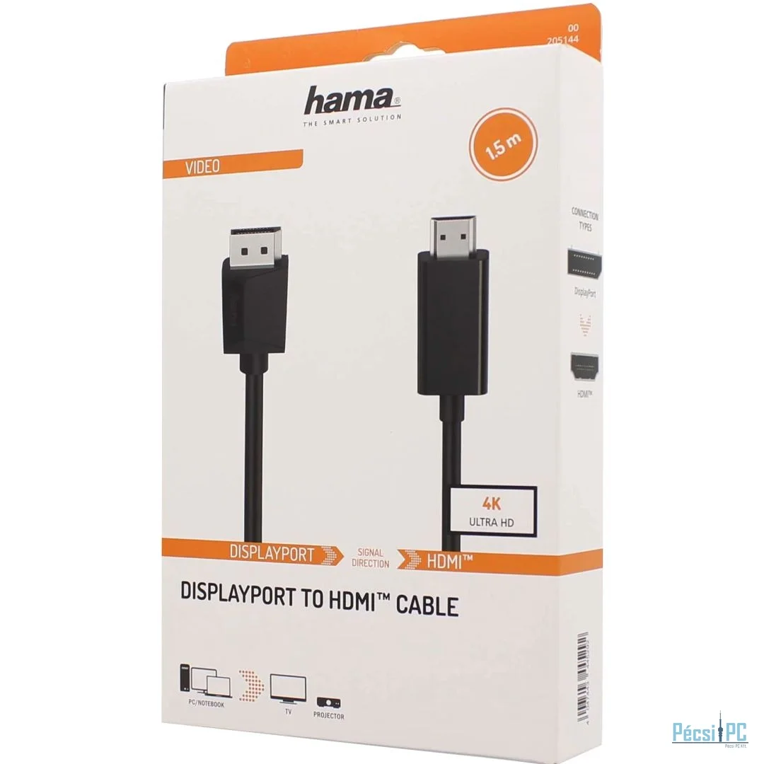 Hama Displayport to HDMI Cable 1,5m Black