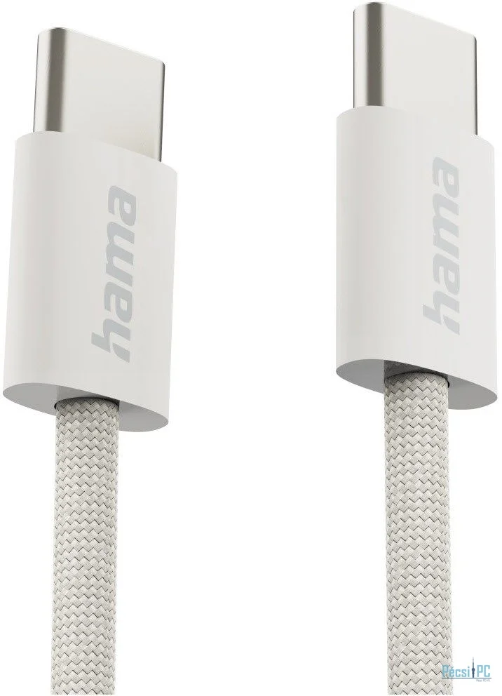Hama Fabric USB-C to USB-C Cable 1m Beige