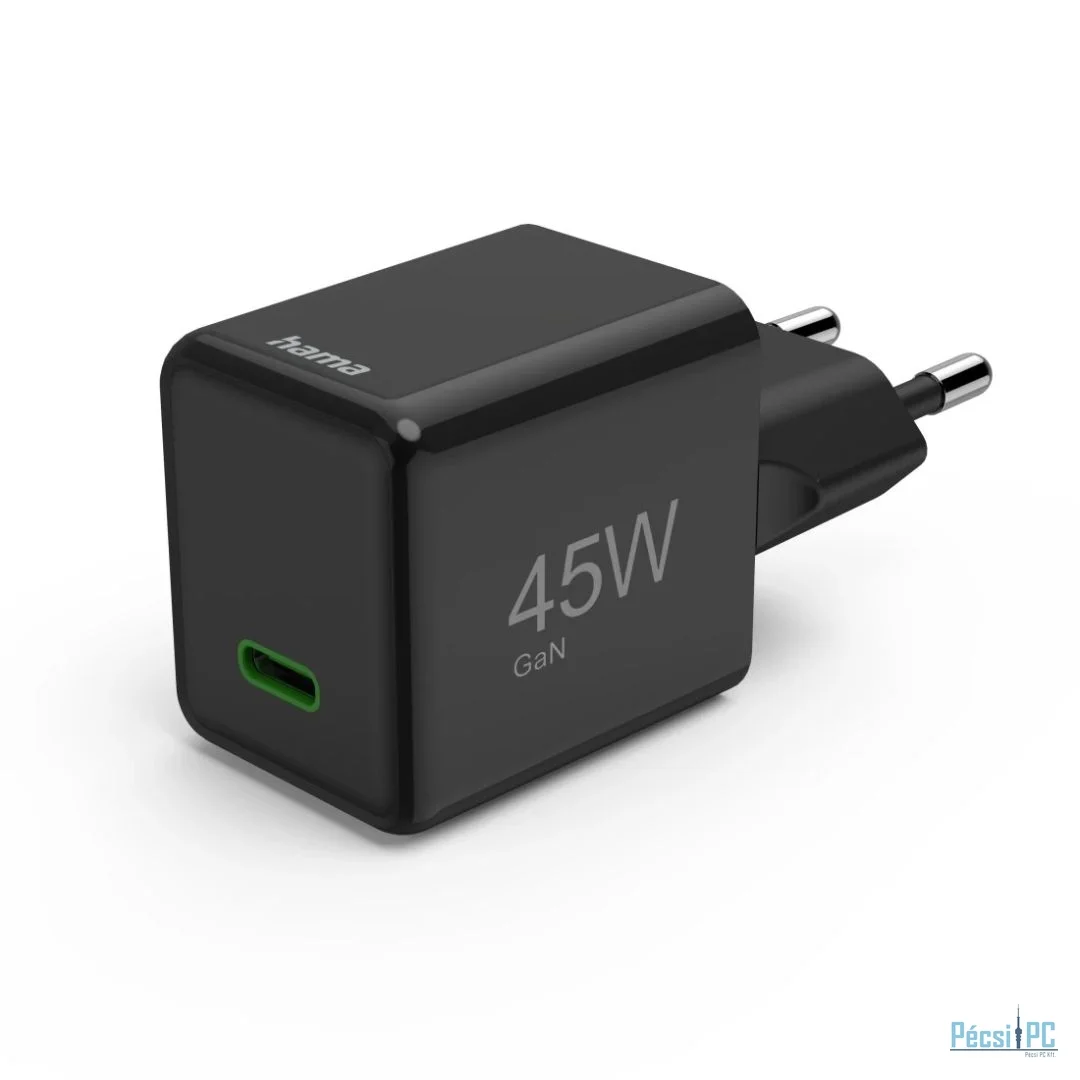 Hama Fast Charger GaN USB-C Super-Mini Charger PD 45W Black