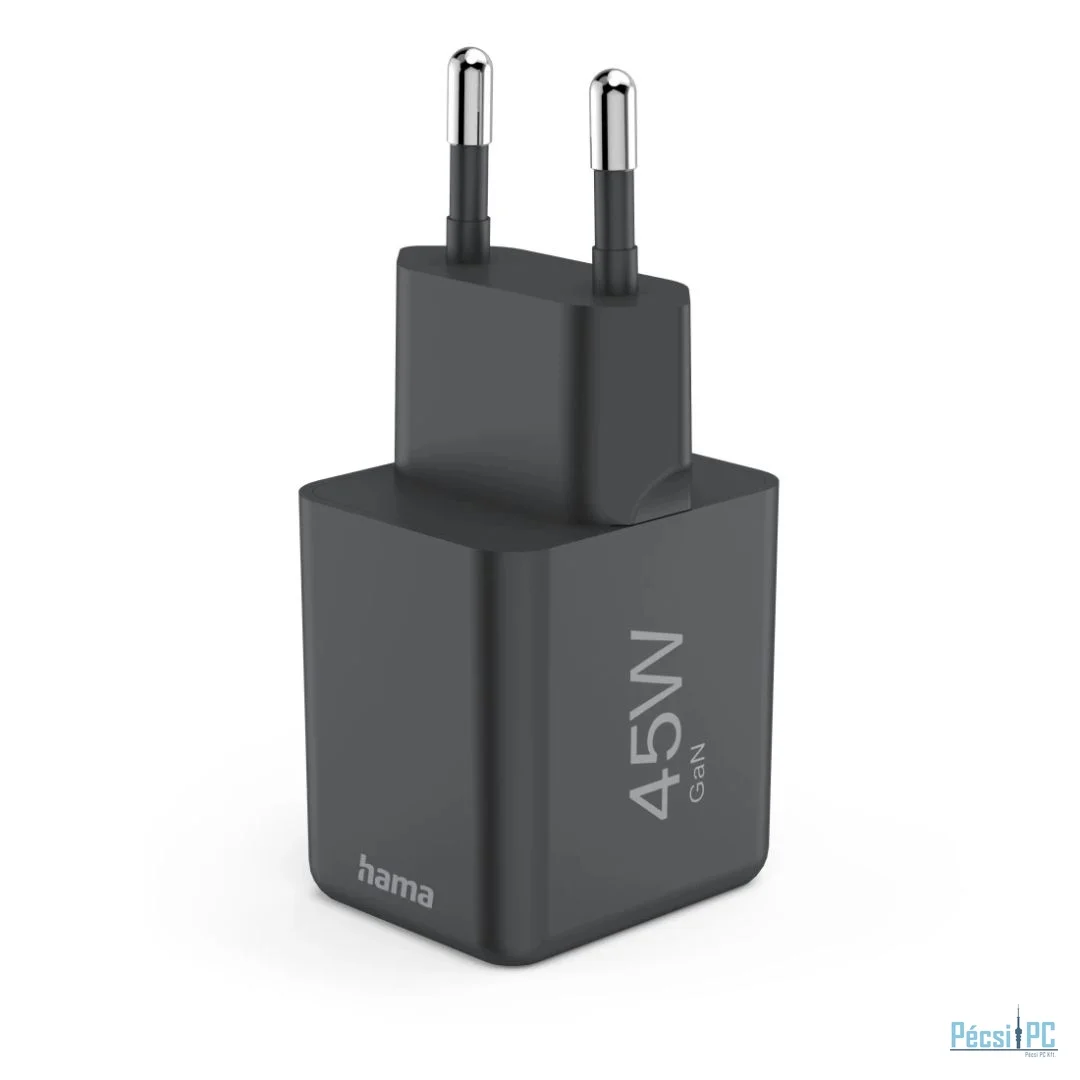Hama Fast Charger GaN USB-C Super-Mini Charger PD 45W Black