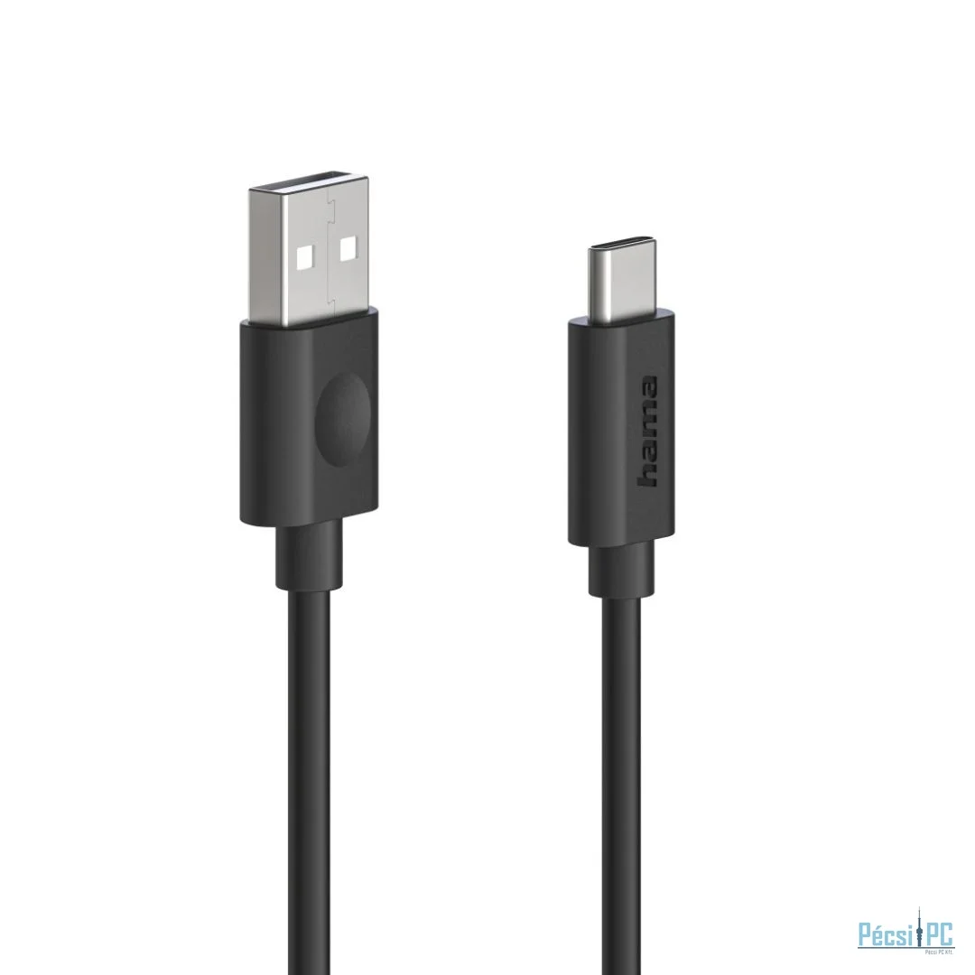 Hama USB-A to USB-C 60W Cable 1,2m Black