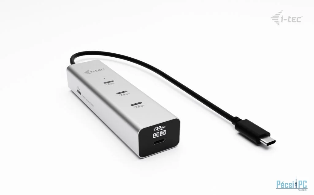 I-TEC USB-C Charging Metal HUB 5port with USB-C video 8K + Power Delivery 85W