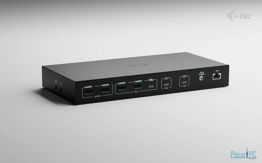 I-TEC USB-C KVM Dock PRO for Three Hosts Dual Video, with 2x Power Delivery max 92W