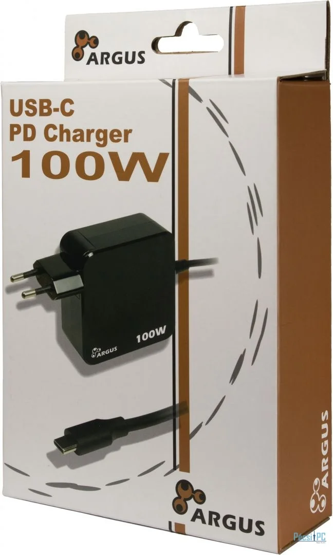 Inter-Tech Argus PD-2100 USB-C 100W PD Charger Black