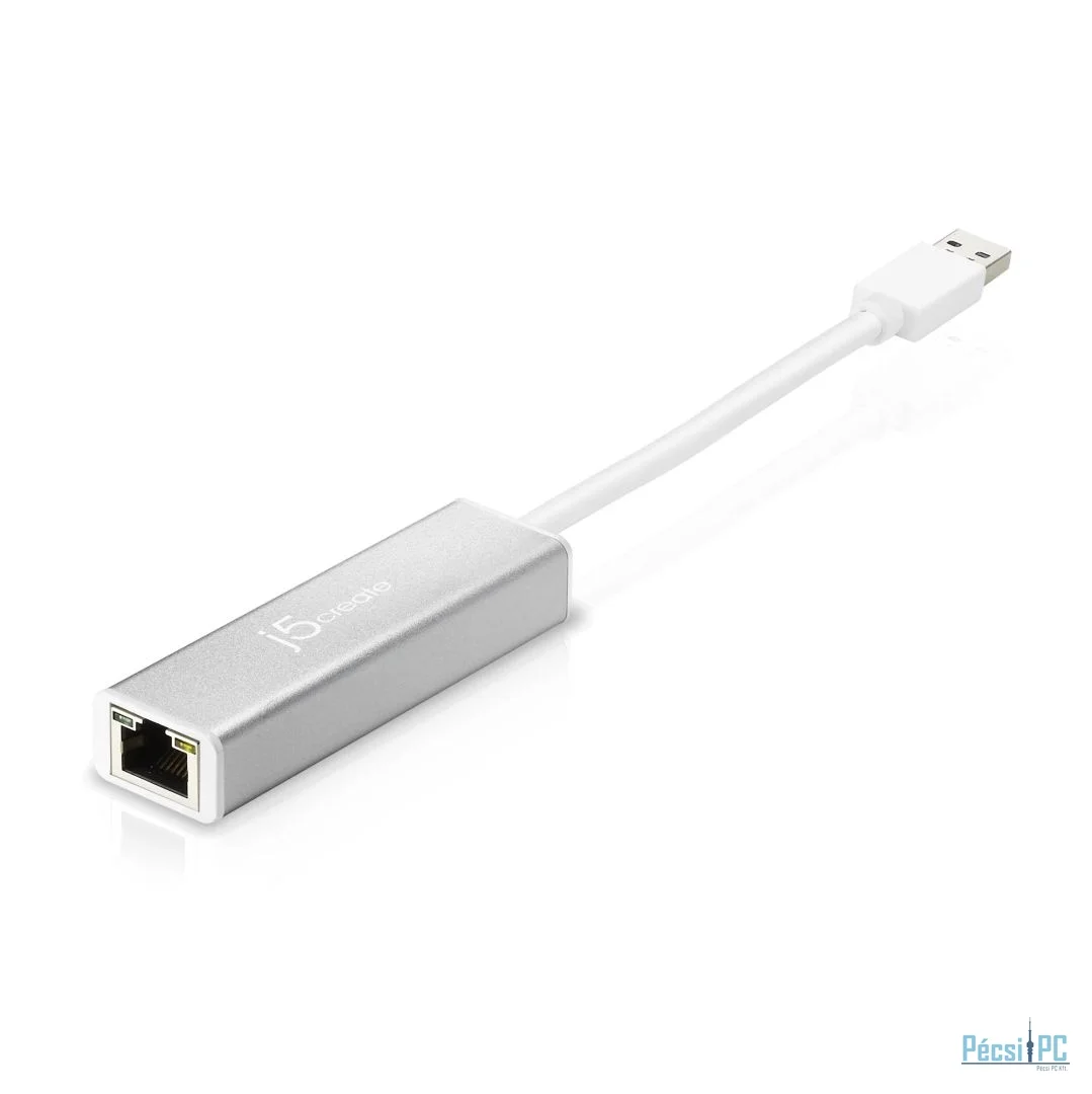 j5create JUE130 USB3.0 Gigabit Ethernet Adapter Silver