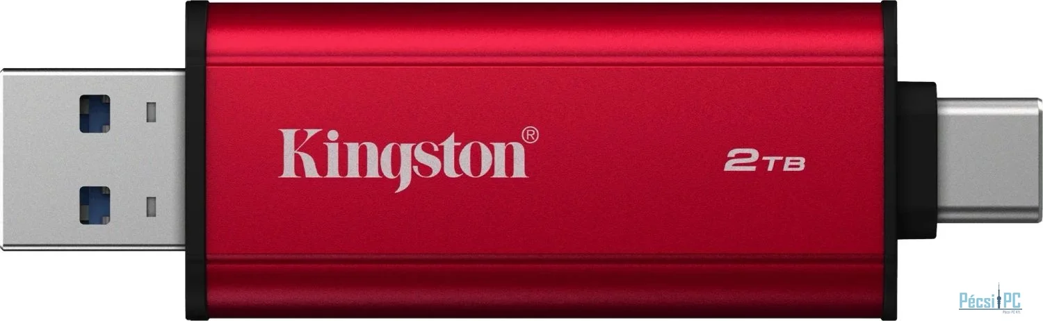 Kingston 2TB USB3.2 Dual Portable SSD Red