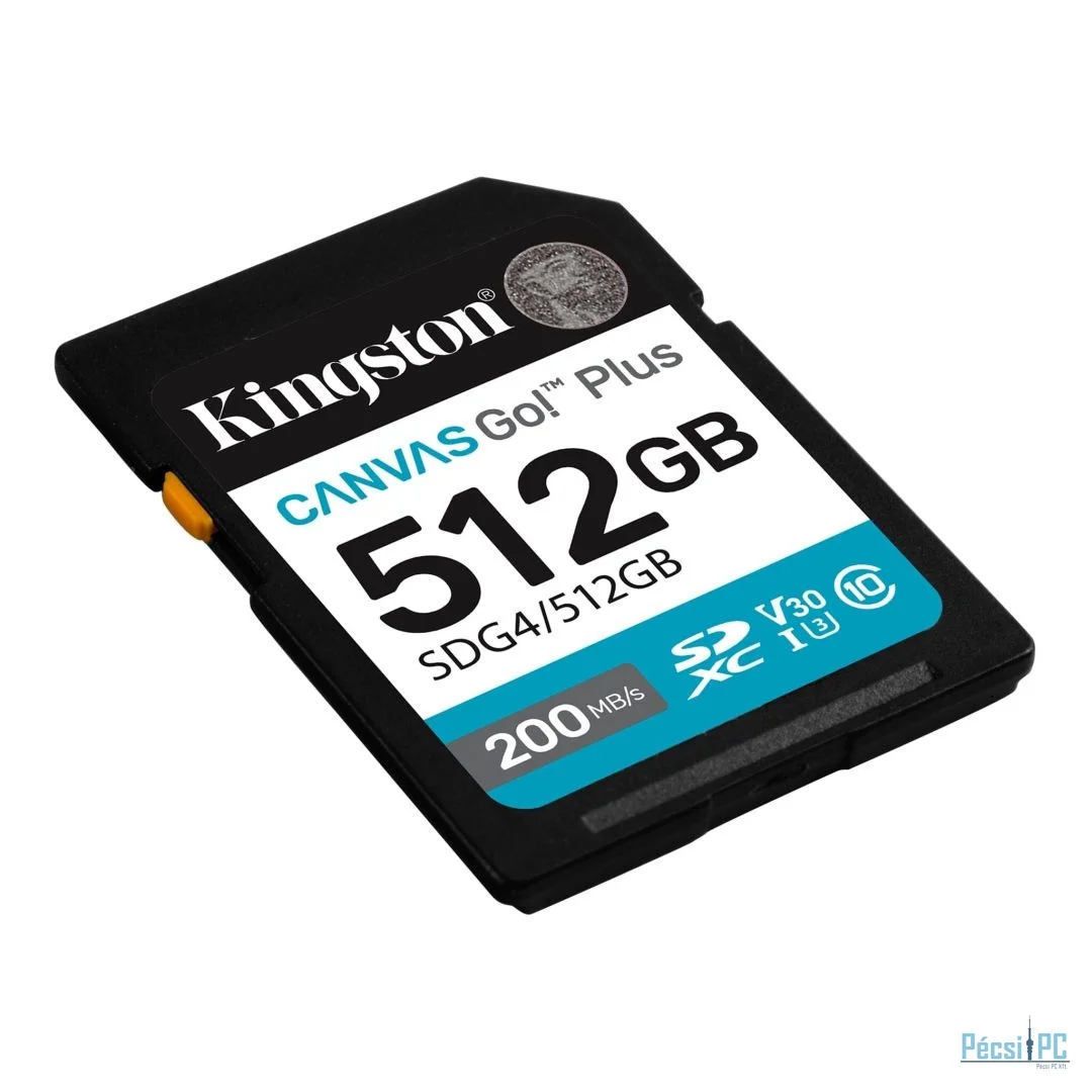 Kingston 512GB Canvas Go Plus Gen4 Class 10 UHS-I U3 V30
