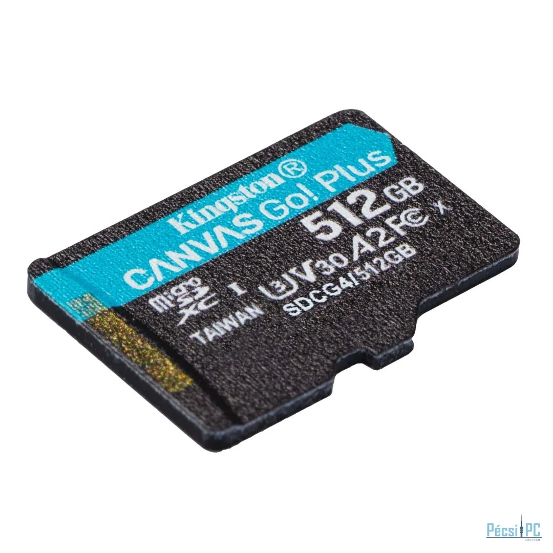 Kingston 512GB microSDXC Canvas Go Plus Gen4 200R Class10 U3 A2 adapter nélküli