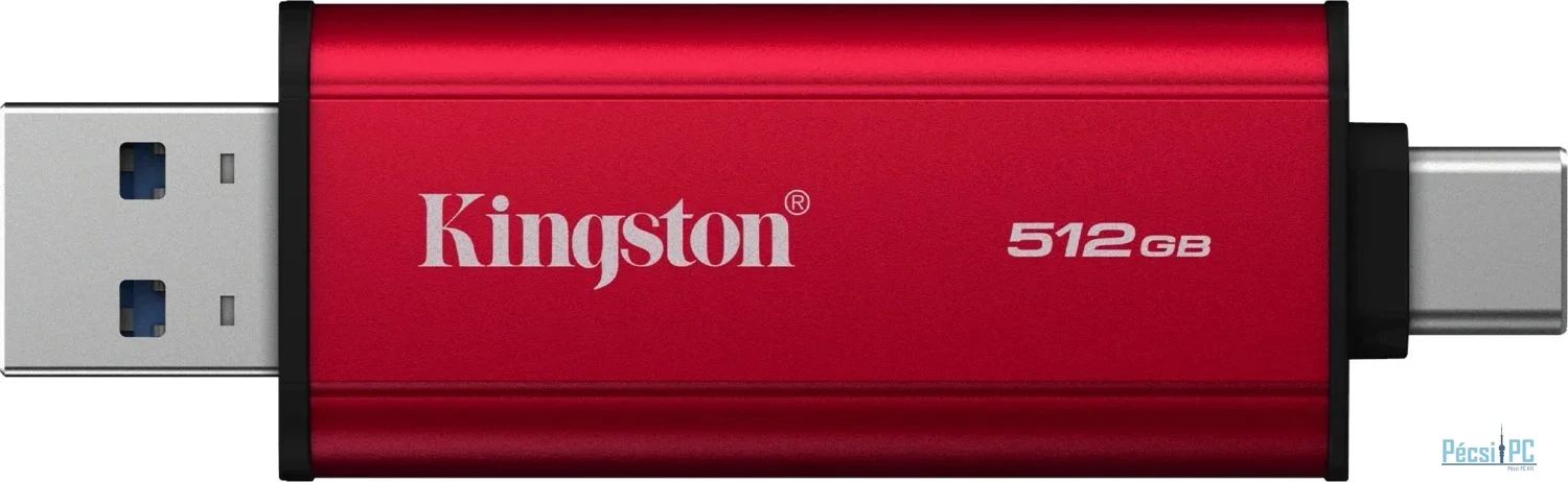Kingston 512GB USB3.2 Dual Portable SSD Red