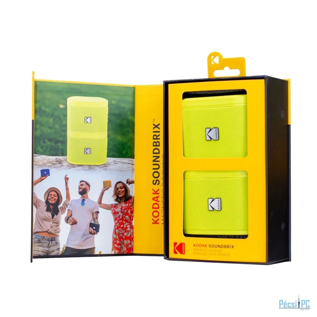 Kodak BRIXYL2 Soundbrix Mini Bluetooth Coloured Portable Two Speakers Yellow