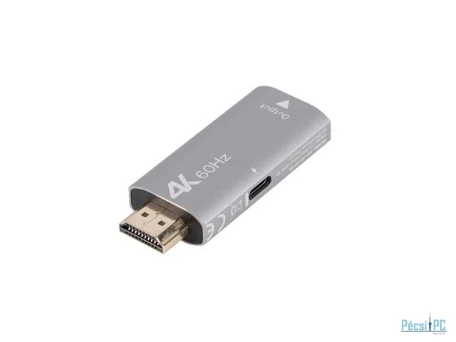 Lanberg HDMI M) - DisplayPort (F) Adapter 4K Silver