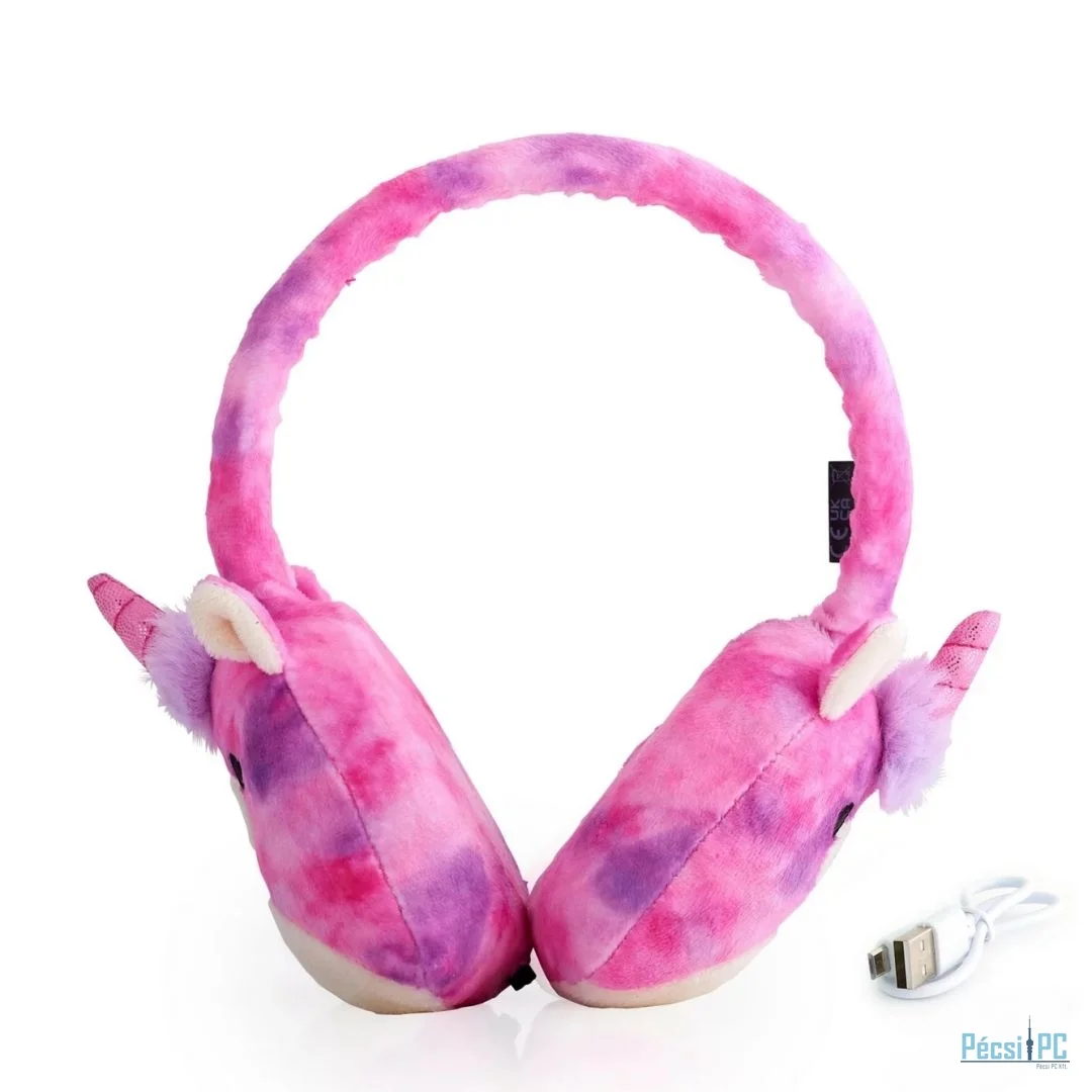 Lazer Built  Squishmallows Lola Portable Bluetooth Headset Pink