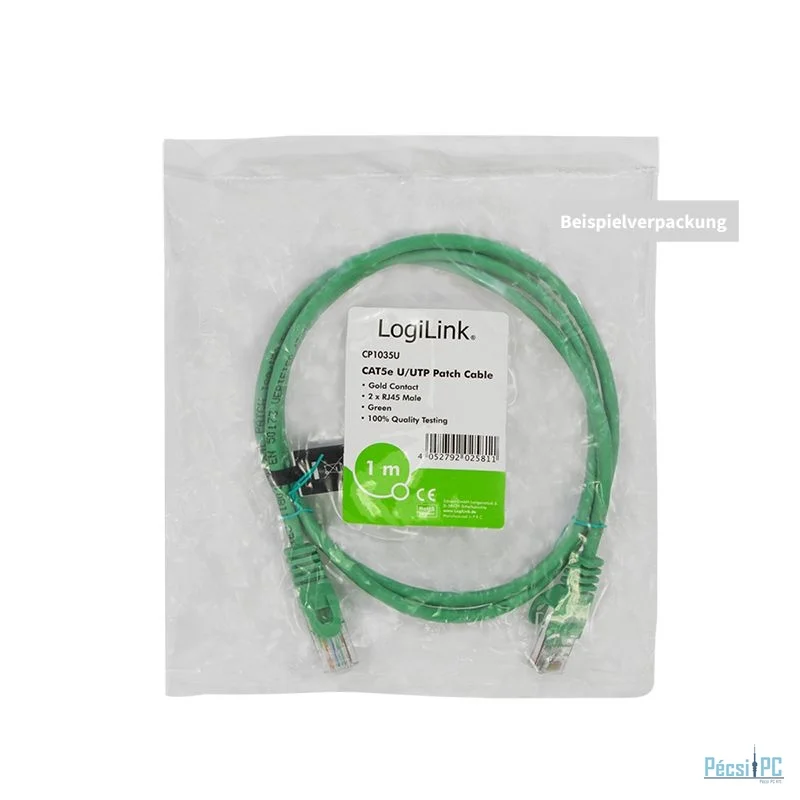 Logilink CAT5e U-UTP Patch Cable 3m Green