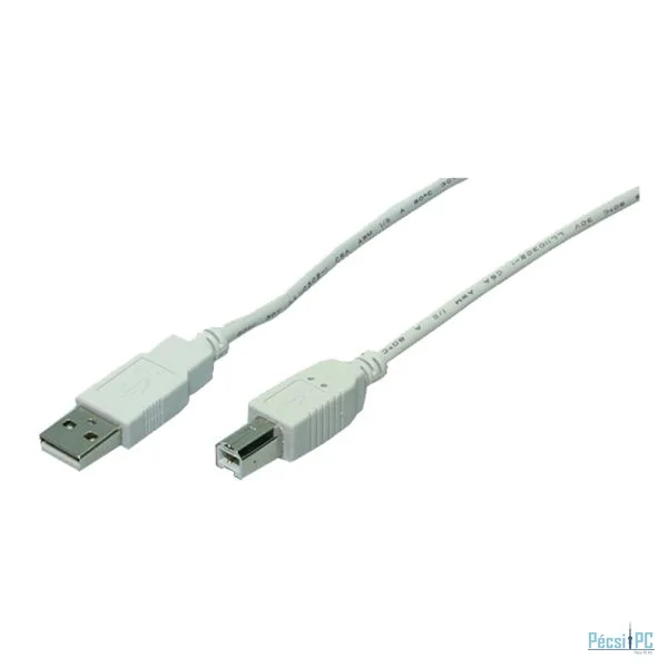 Logilink CU0008 USB 2.0 cable USB-A/M to USB-B/M 3m Grey