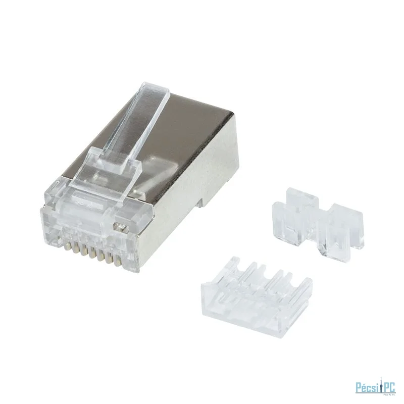 Logilink RJ45 modular plug Cat.6A for solid and stranded wires shielded with guide plate 50db