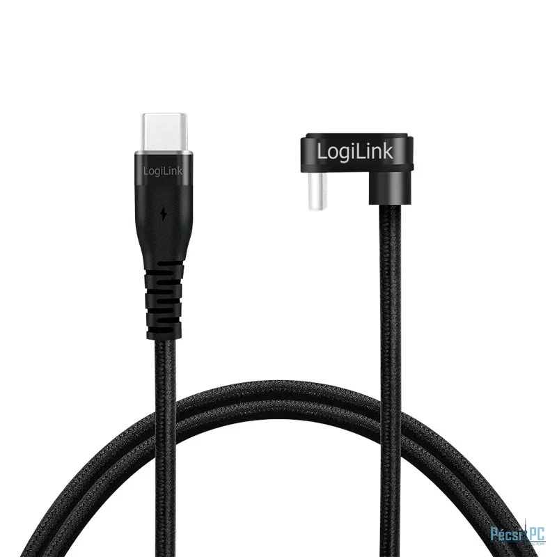 Logilink USB 2.0 Type-C cable C/M 180° to USB-C/M alu 2m Black
