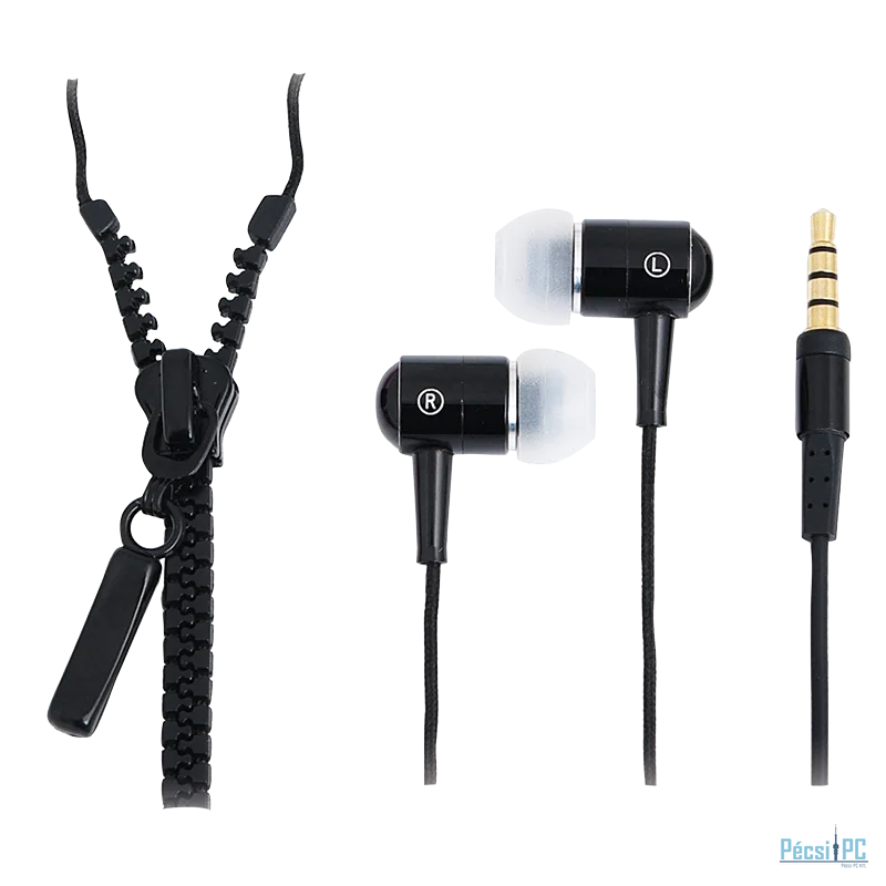 Logilink Zipper Headset Black