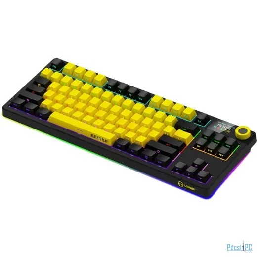 LORGAR KBP70TKLW Wireless Bluetooth Mechanical Gaming Keyboard Black/Yellow US