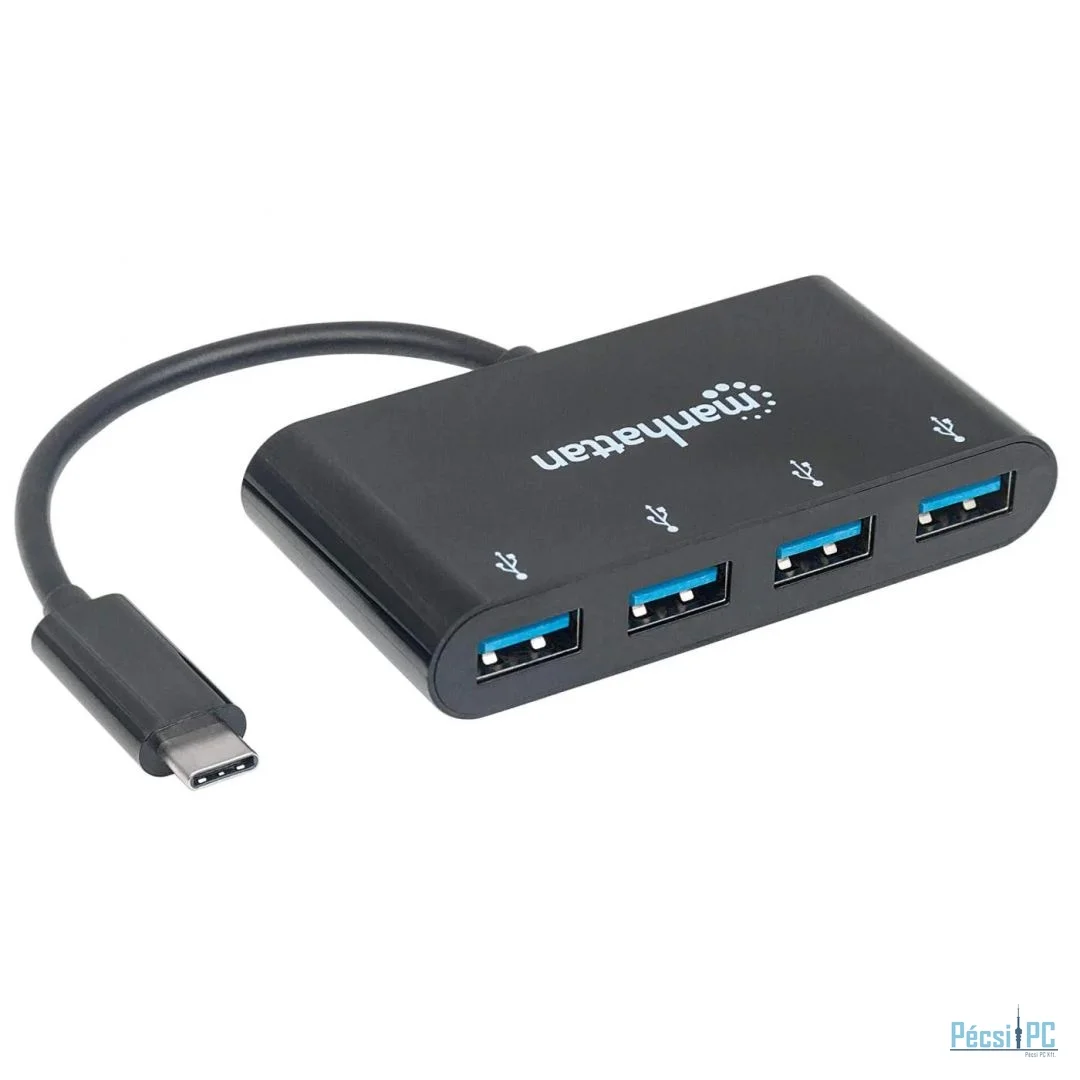 Manhattan 4-Port USB 3.2 Gen 1 Hub Black