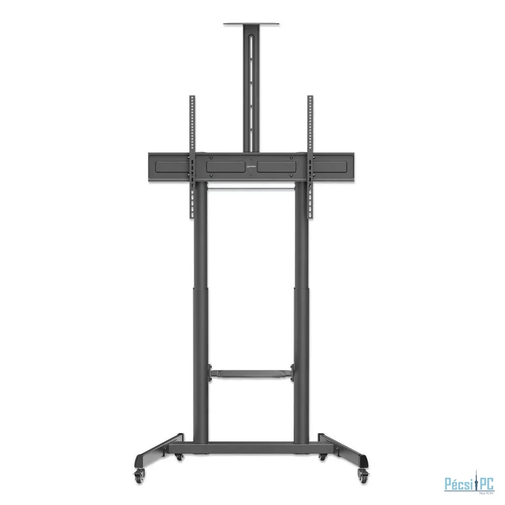 Manhattan Large-Screen Multimedia TV Cart with Tool-Free Height Adjustment 60