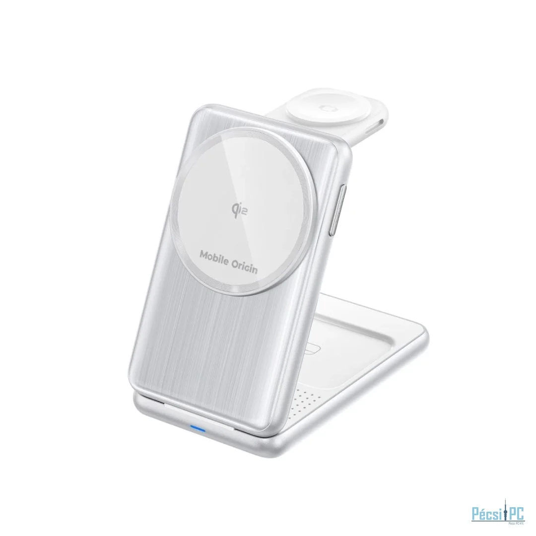 Mobile Origin 3in1 Foldable Qi2 Charger PW8 Silver