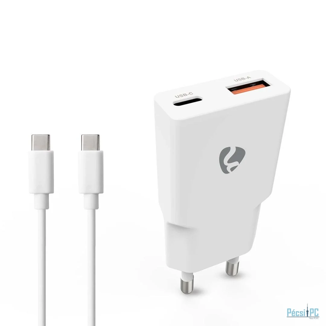 Nedis Wall Charger 20W PD 3.0 with 1,5m USB-C cable White
