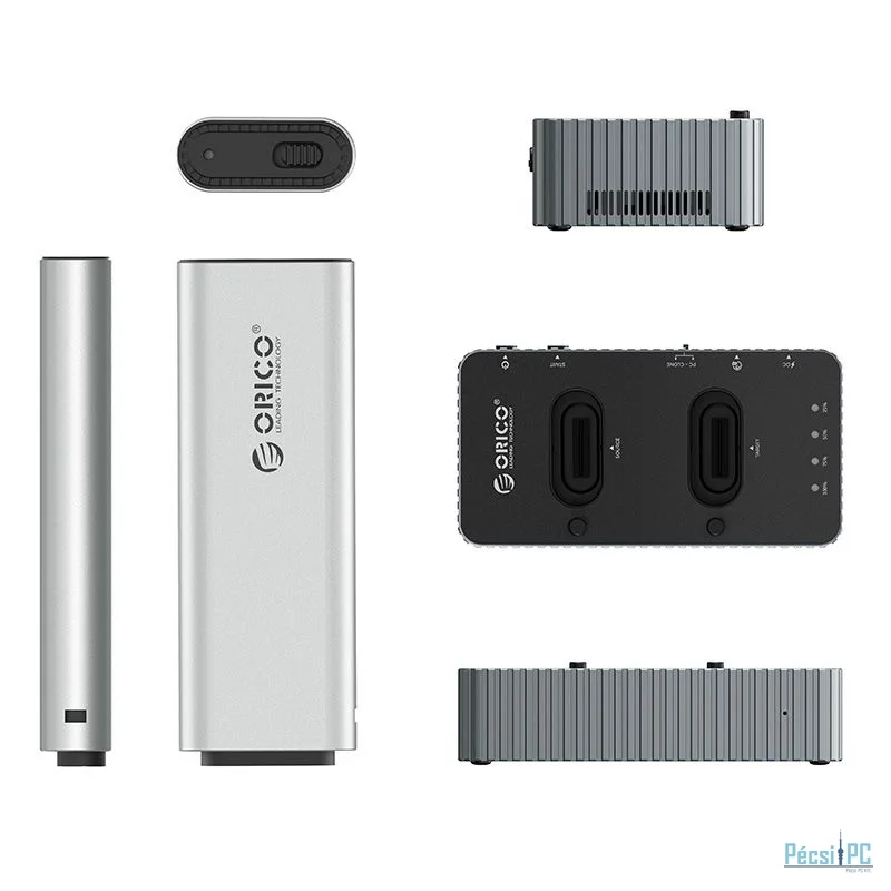 Orico IT28N-C-EU 2-Bay M.2 NVMe SSD Duplicator Grey