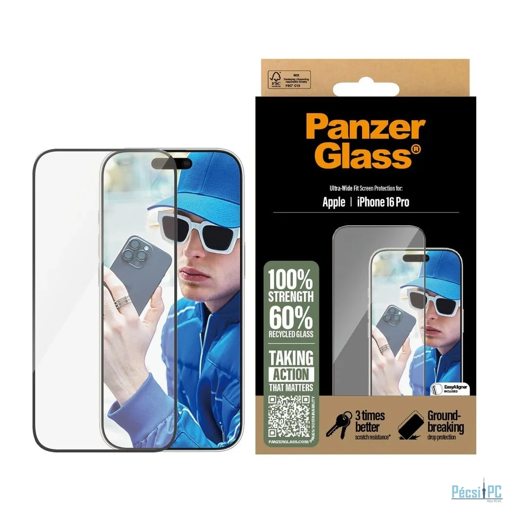 PanzerGlass Screen Protector for iPhone 16 Pro UWF