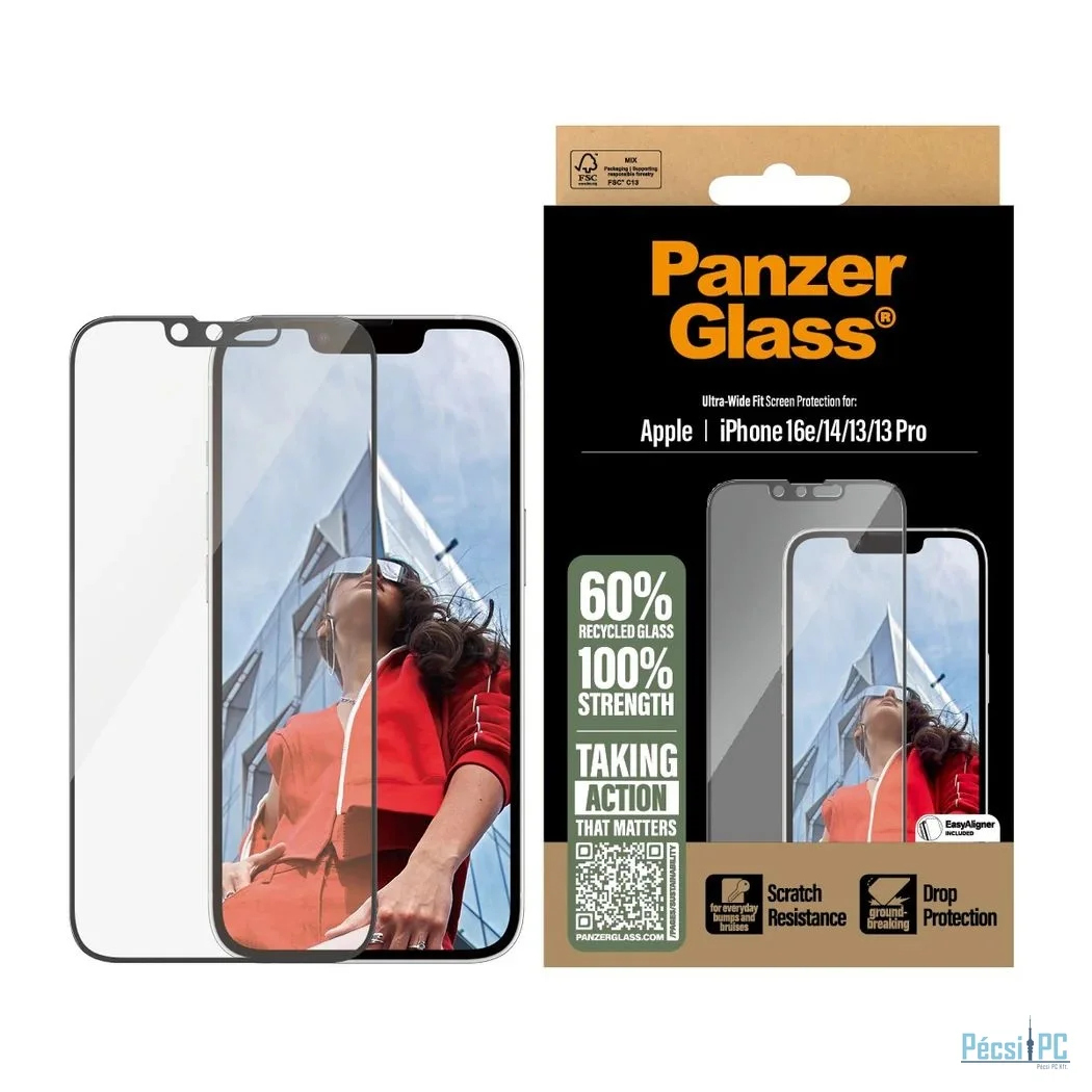 PanzerGlass Screen Protector for iPhone 16e 14 13 13 Pro UWF