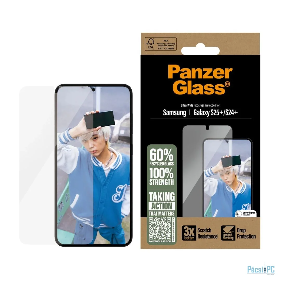 PanzerGlass Screen Protector for Samsung Galaxy S25+ S24+ UWF