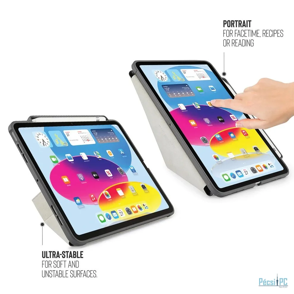 Pipetto Origami No3 Pencil Case for iPad (A16) / iPad (2022) Grey