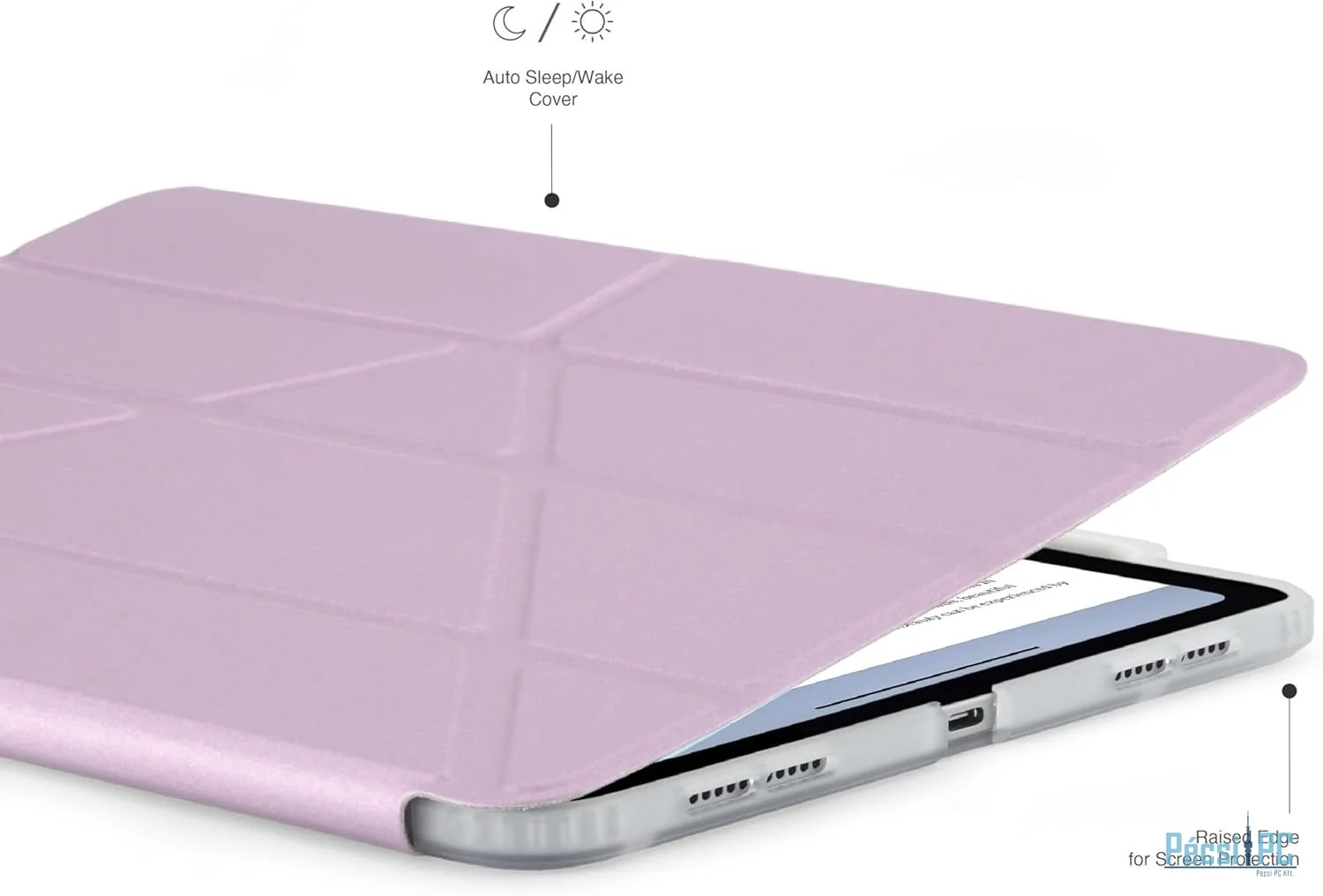 Pipetto Origami No3 Pencil Case for iPad Air 13 (M3/M2) Metallic Purple